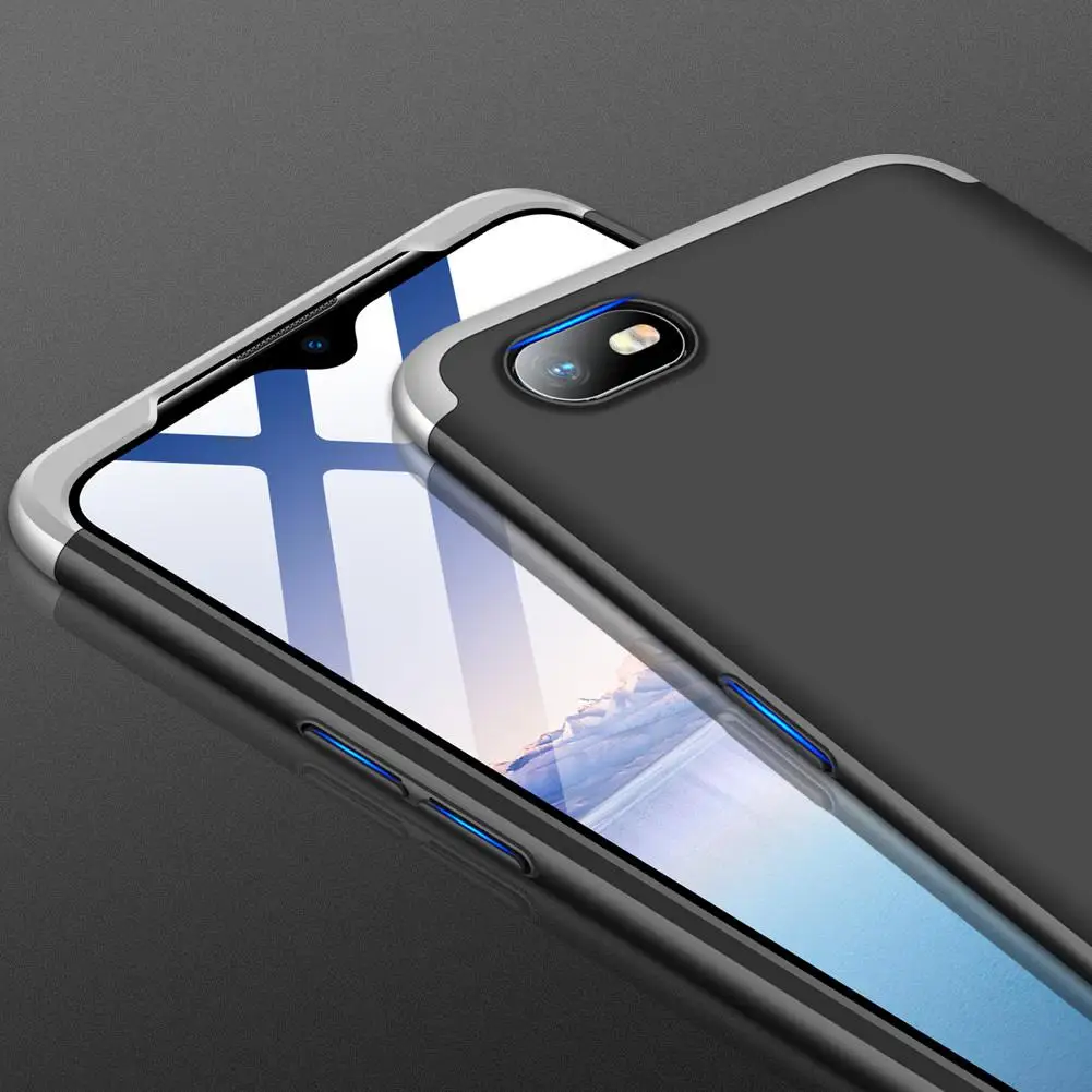 Для OPPO Realme C2 ультра тонкий ПК задняя крышка нескользящий противоударный 360 градусов полный защитный чехол