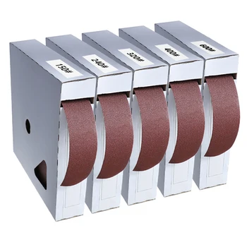 

1Roll 150# 240# 320# 400# 600# 50M Sandpaper Dry Matte Belt Box Roll Soft Sand Cloth Grinding DIY Polishing Emery Roll