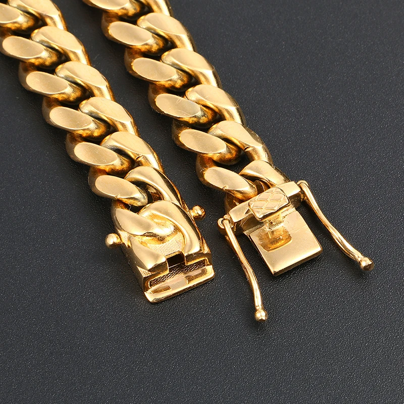 Ожерелье в стиле хип-хоп, кантри, кубинская цепочка, 10 мм, ширина, золото, серебро, красочные, высокое качество, рэппер, ожерелье, мужские ювелирные изделия, Прямая поставка