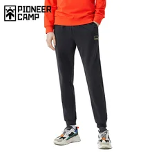 Pioneer Camp 2021, весенние новые мужские штаны для бега, 100% хлопок, на шнурке, удобные, эластичная резинка на талии, спортивные штаны, AZZ0107025 Pioneer Camp 2021, весенние новые мужские штаны для бега, 100% хлопок, на шнурке, удобные, эластичная резинка на талии, спортивные штаны, AZZ0107025