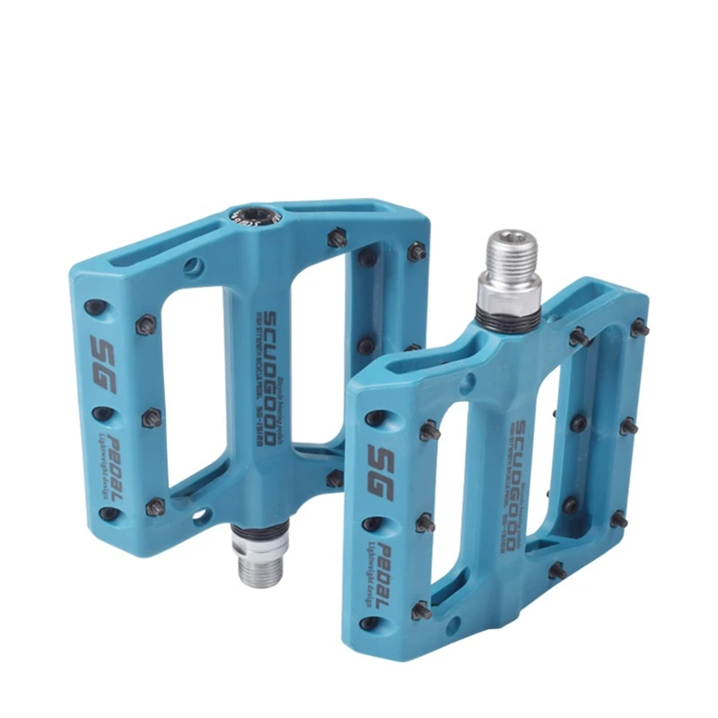 High-Quality-Portable-Mountain-Bike-Bicycle-Pedals-Nylon-Fiber-4-Colors-Big-Foot-Road-Bike-Bearing (2)