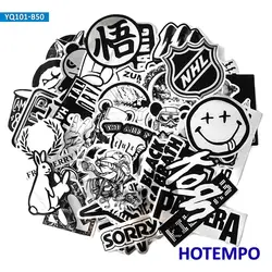 Pegatinas de grafiti de imitación de Metal para teléfono móvil, funda para portátil, equipaje, monopatín, 50 Uds.