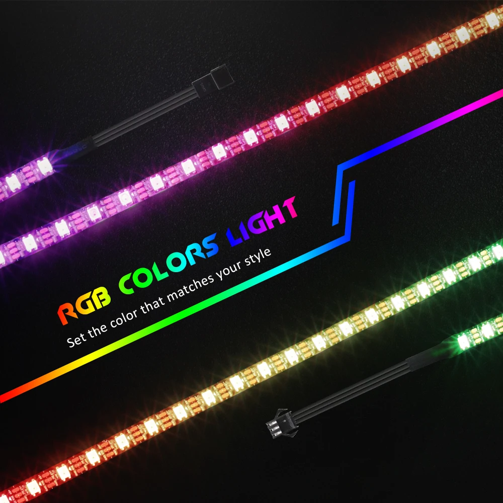 5 в SATA интерфейс питания RGB WS2812b Светодиодная лента с пультом дистанционного