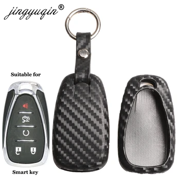 Keyforkess Cover in Silicone per Chevrolet Cruze Spark Camaro Equinox Volt Bolt Trax Malibu 2016-2018 Carbon 3/4/5B portachiavi per auto