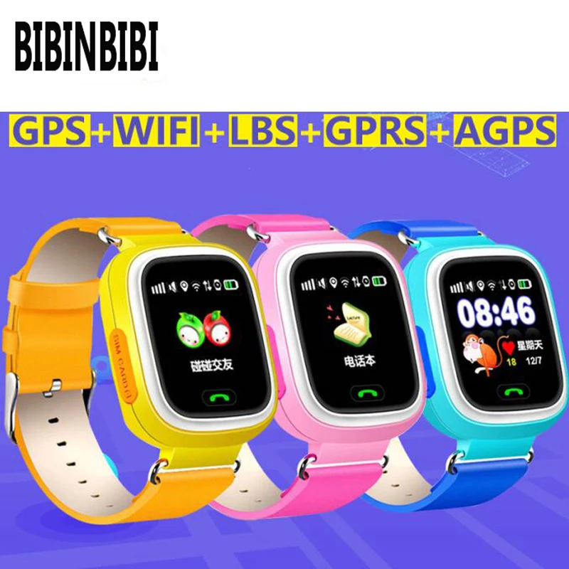

New Arrival Q90 GPS Phone Children Watch Positioning Fashion 1.22 Inch Color Touch Screen kids SOS Smart Watch PK Q80 Q50 Q12