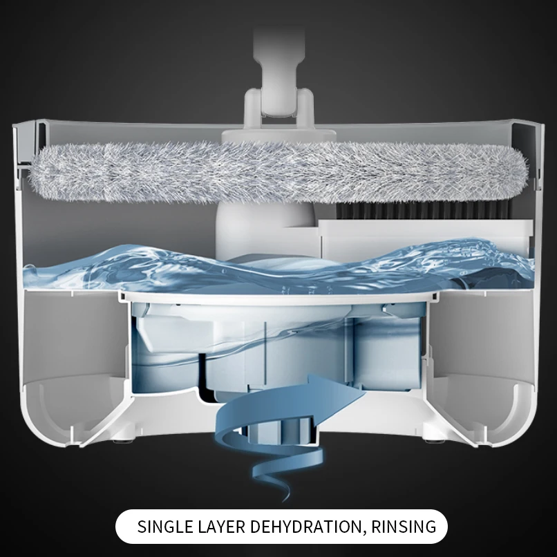 Поворотная Швабра из микроволокна из нержавеющей стали вращается интеллектуальная обезвоживающая Швабра 360 вращающееся Сменное хозяйственное ведро инструмент для очистки