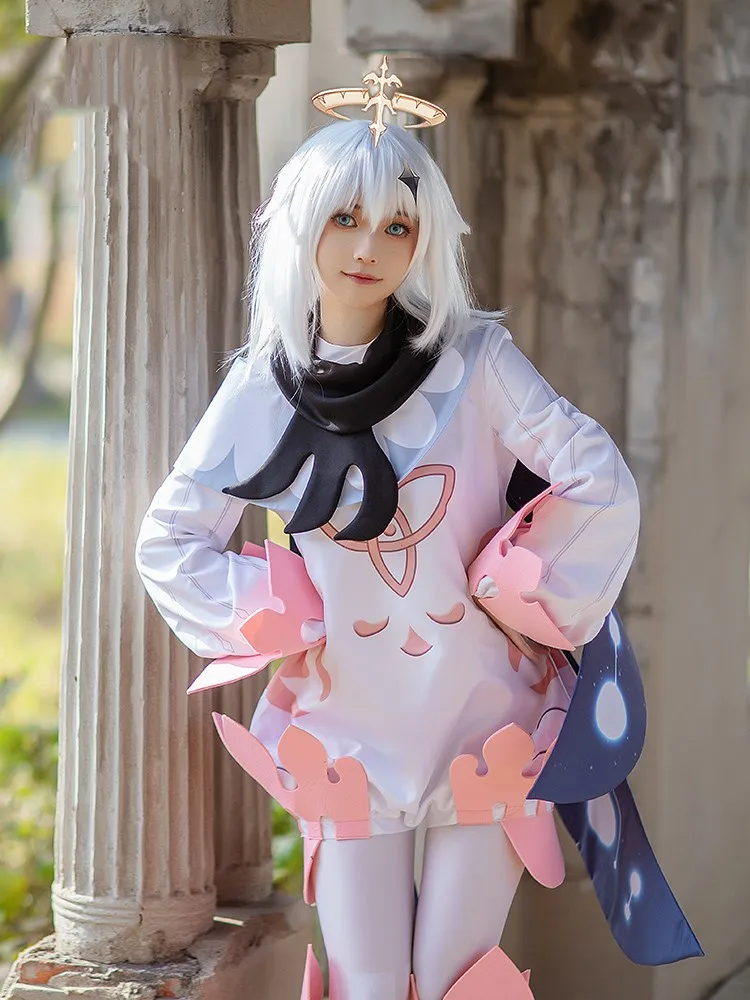 

Игровой проект Genshin Impact, косплей Genshin Impact Traveler Lumine, костюмы для косплея, Комплект комбинезонов розового/оранжевого цвета