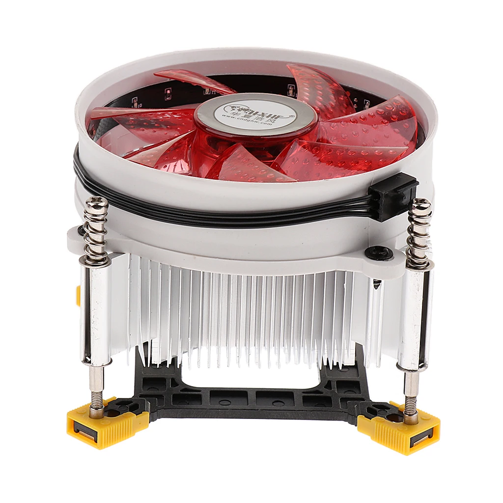 Aluminum Computer CPU Cooler 9cm Cooling Fan Heatsink 2500RPM Hydraulic for LAG 1366 Red