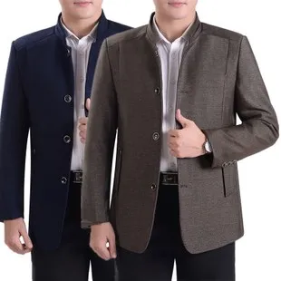 Middle-aged Men New Style Spring And Autumn Waistcoat down Feather Cotton Waistcoat Men's Stand Collar Casual Waistcoat