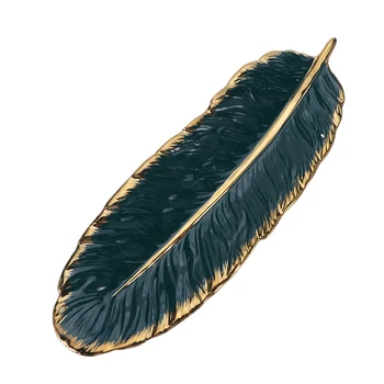 

1PC Ceramic Plate Banana Leaf Shape Tableware Dish Snack Tray Steak Pan Fish Pan For Restaurant