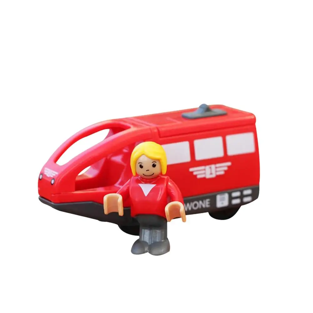 Электрический магнитный поезд Игрушка локомотив игрушка на Томасе деревянный трек забавные игрушки для детей - Цвет: Red