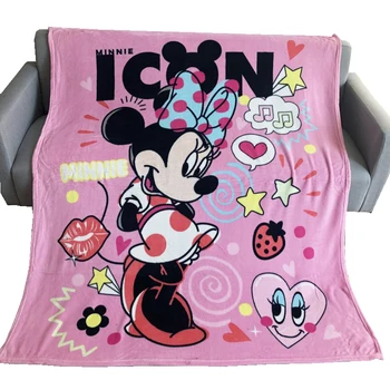 

Disney Cartoon Polka Dot Minnie Mouse Soft Flannel Blanket Throw for Girls Children on Bed Sofa Couch 117X152cm Kids Present