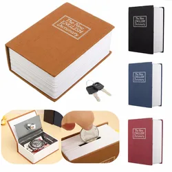 Dictionnaire Mini Coffre fort Livre Forme Cachée de Sécurité Coffre fort Serrure À Clé Argent Bijoux Certificat Stockage Casier De Mot De Passe 