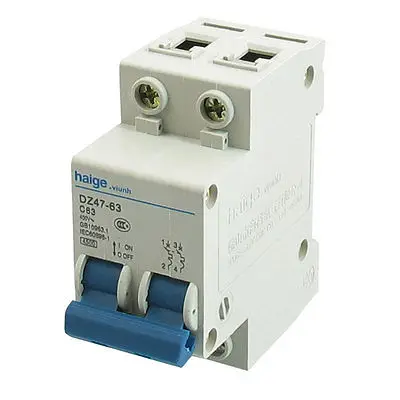 AC 400V 63A 4500 A два полюса 2P MCB мини автоматический выключатель DZ47-63 C63