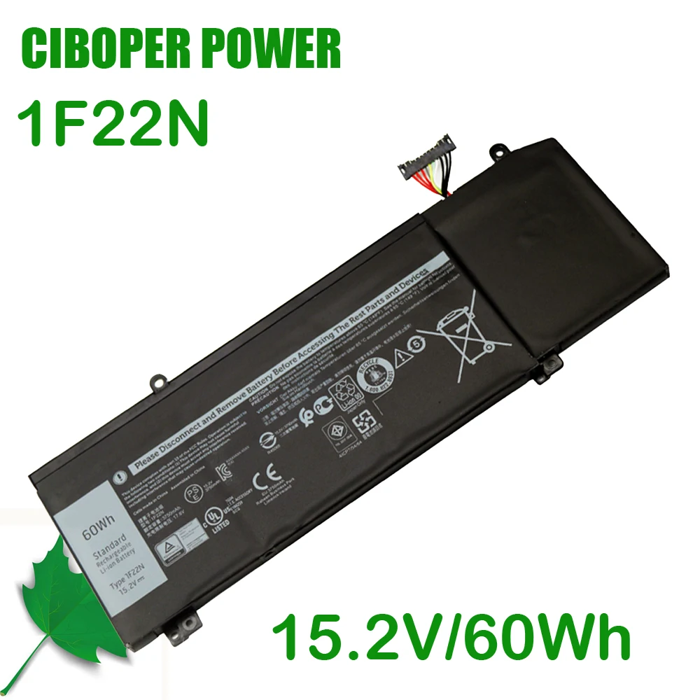 Bateria Original do Portátil do cp 1f22n 15.2v 60wh para Alienware 2023 M15 M17 r1 P82f P40e P79f P37e Inspiron g5 5590 g7 7590 7790