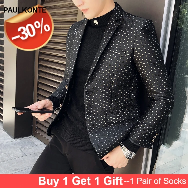 2019 autumn and winter new  size mens suits blazers modal Single BreastedLuxury men clothing men leisure suits