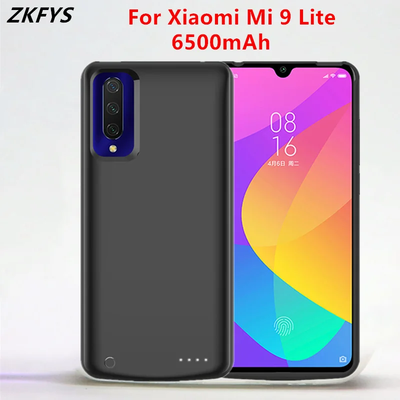 Чехол для зарядки s для Xiaomi Mi 9 Lite, внешний аккумулятор, чехол для зарядки аккумулятора, 6500 мА/ч, чехол для портативного зарядного устройства