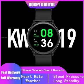 

KW19 Smart Watch Men Women For IPHONE Android Fitness Tracker Bracelet 1.3"Heart Rate Blood Pressure Oxygen Bluetooth Waterproof