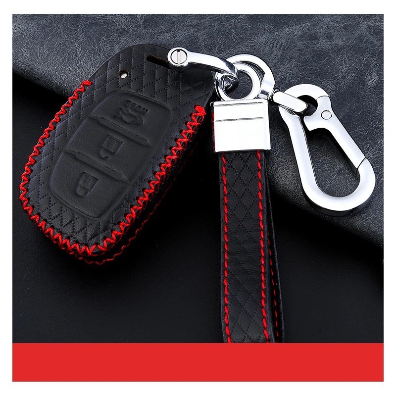 A with keychain 2 Высококачественный автомобильный чехол для ключей hyundai, чехол для ключей Tucson Creta ix25 ix35 i20 i30 HB20 Elantra Verna Mistra брелок с сигнализацией для автомобиля Ke - Название цвета: A with keychain 2