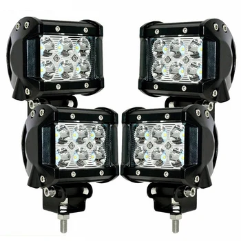 

4X 18W LED Work Lights Pods Spot Fog Offroad Lamp for ATV JEEP UTE SUV 4 Inch
