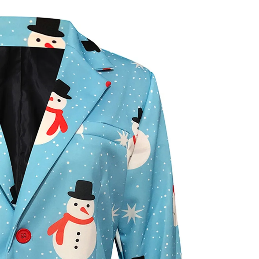 JAYCOSIN мужские свадебные костюмы очаровательный костюм Рождественский Мужской приталенный модный блейзер с длинным рукавом куртки пальто Veste Homme 1108