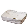 European Style Home Bathroom Rectangle Ceramic Sink Single Hole Hand Wash Sink Modern Simple Hotel Above Counter Basin Bowl 1