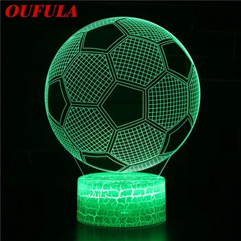 

DLMH Night LED Lights Football 3D lamp Cute Toy Gift 7 Color Cartoon Atmosphere Lamp For Children Kids Room