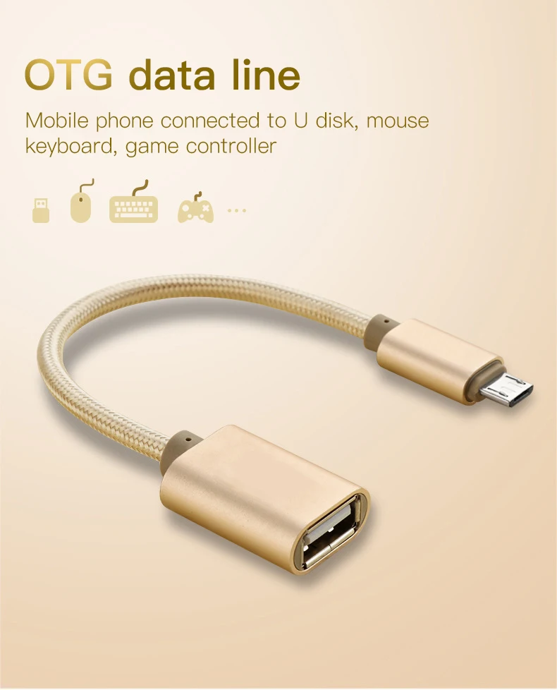 Micro USB OTG кабель адаптер для Xiaomi Redmi Note 5 золотой Micro USB разъем для samsung S6 планшет Android USB 2,0 OTG адаптер