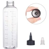 5Pcs 30ml/60ml/100ml/120ml/250ml Transparent Plastic Dispensing Bottles with Twist Cap Graduated Measurement Tattoo Ink Bottles ► Photo 3/6