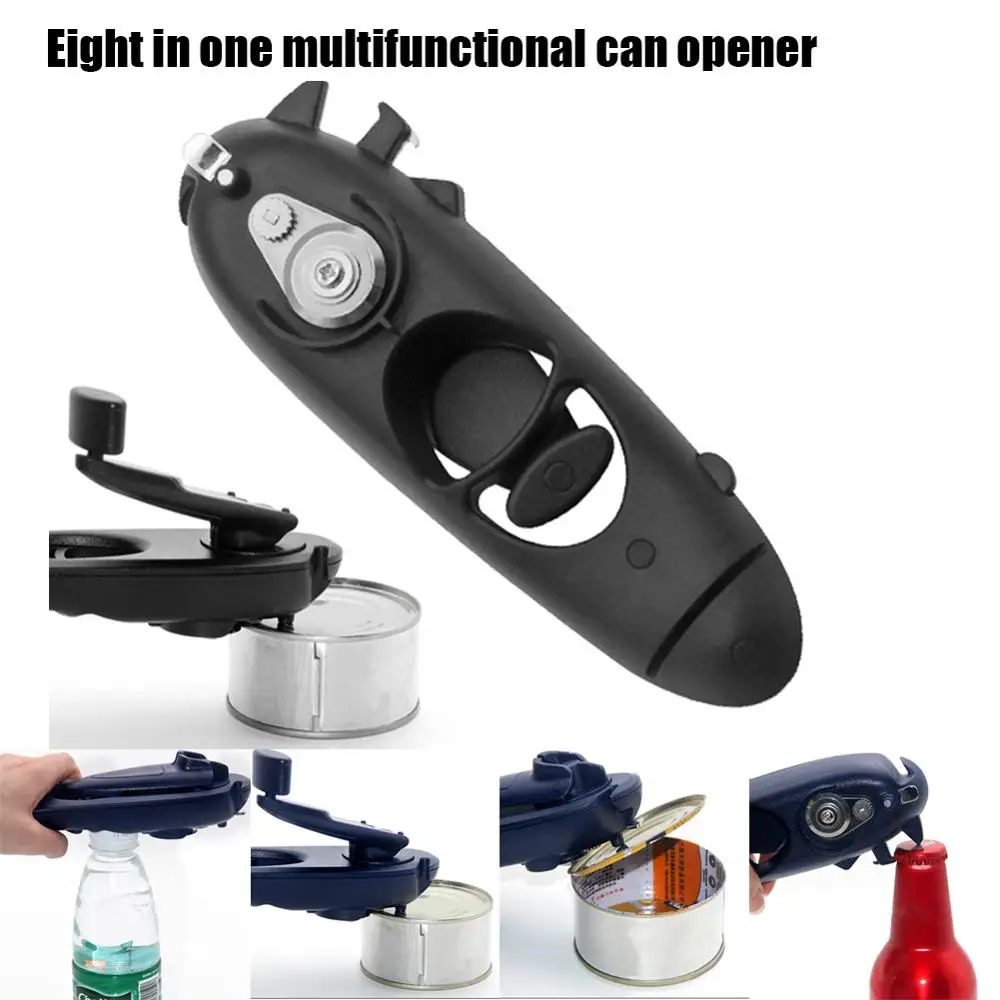 

8 in 1 Multi Functie Kan Bier Flesopener Multifunction Opener Stainless Steel Can Bottle Caps Open Jar Kitchen Tool