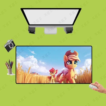

XGZ Extra Large Gaming Computer Big Mouse Mat Lock Edge Speed Mousepad Keyboard Desk Mat Anti-slip Natural Rubber My little Pony
