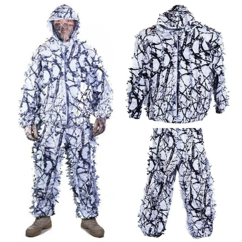 

1 Set Outdoor Snow White Camouflage Clothing Maple Leaf Clothing Cover Clothing Hunting Camouflage Snow Winter Warm Clothin Y2E2