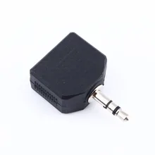 Черный цвет 3,5 мм Jack 1-2 двойные наушники Y сплиттер адаптер для кабельного шнура штекер для MP3 телефона