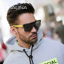 SHAUNA, европейский стиль, для мужчин и женщин, негабаритных размеров, соединенные Квадратные Солнцезащитные очки, модные цельные очки, солнцезащитные очки, летние тени