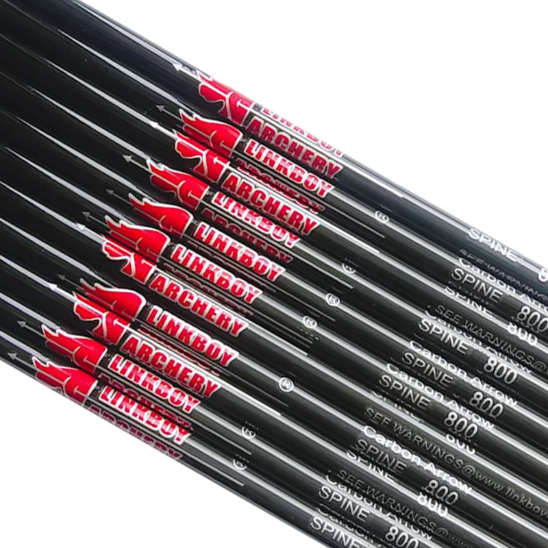 

Linkboy Archery 6PCS Pure Carbon Arrows Shaft 30" Spine400-1000 ID4.2mm Recurve Bow Hunting and Shooting Accessories