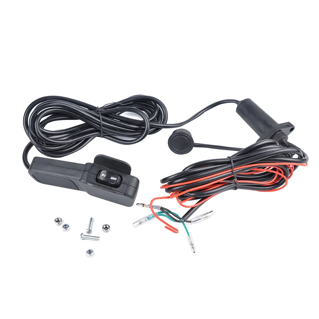 Universal 3 Meters 12-24V ATV UTV Winch Corded Remote Switch Rocker Switch Handlebar Control Line