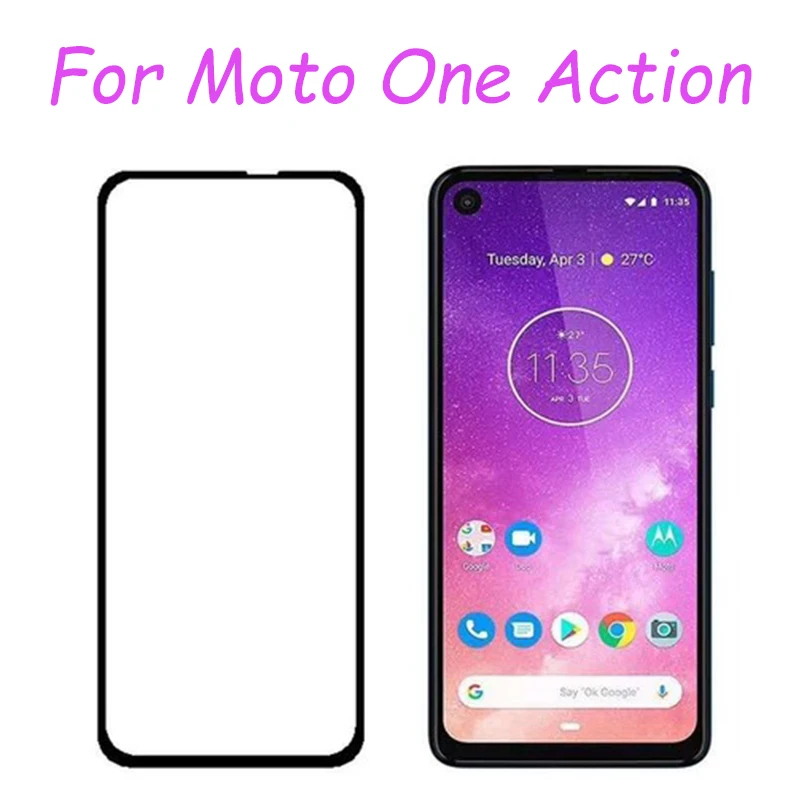 21D высокое алюминиевое закаленное стекло для Motorola Moto One экшен-экран Защитная