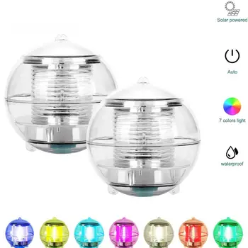 

Colorful LED Solar Powered Floating Light Spherical Shape Underwater Lamp Yard Garden Pond Fountain Outdoor Floating Ball Lights