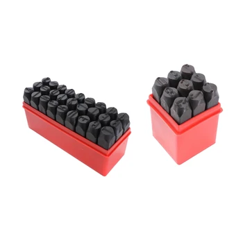 

2 Set Stamps Set Punch Steel Metal Tool Case Craft 4Mm, Stamps Numbers Set & Stamps Alphabet Set
