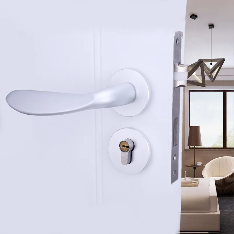 

Manufacturers Direct Selling Simple Elegant White Split Type Handle Lock Oxide Alumimum Doorknob Protector Hardware Locks 505-16