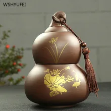 Прямые продажи, классический фиолетовый; песок форма тыквы, каменные орехи, кофейные бобы, чай, уплотнение, хранение влаги декоративный контейнер