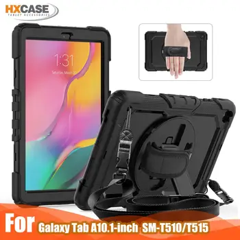 

With Straps 360 Rotating KickStand Full Body Protective Rugged Cases For Samsung Galaxy Tab A 10.1 2019 SM - T510 SM - T515 Case