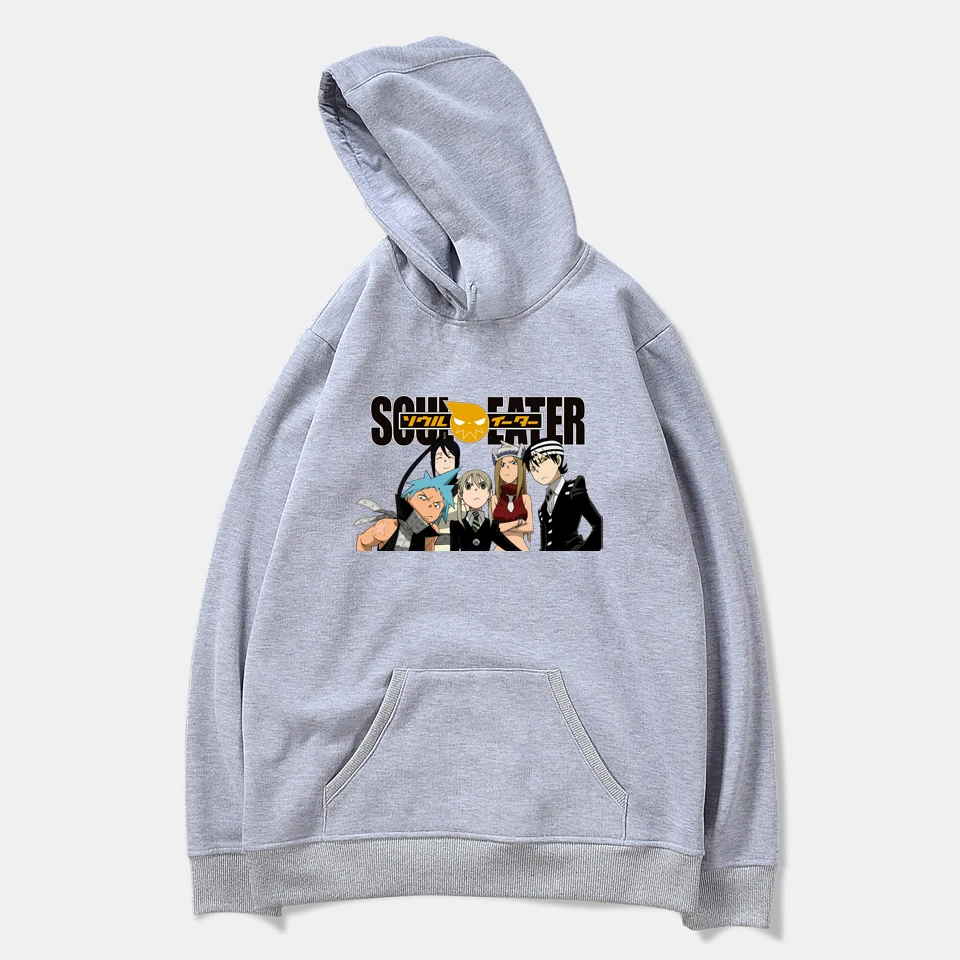 Мужские и женские толстовки Soul Eater базовая толстовка осенняя свободная хлопковая