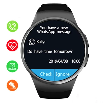 

KW18 Smart Watch Color Screen Heart Rate Sleep Monitor Sitting Alert Sports Fitness Tracker Supports SIM TF Card Watch