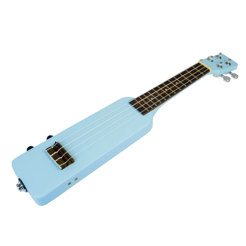 21 inch Electric Ukulele Ukulele Uke Kit with Gig Bag 3.5mm Audio Cable Silent Electric Ukulele Soprano Uke