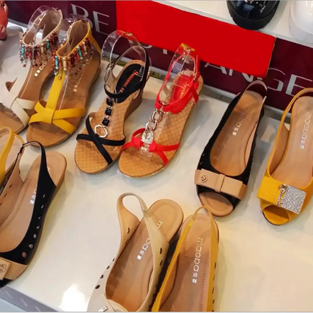 4X Women Clear Acrylic Plastic Sandal Lady Shoes Display Stand Inserts Holde QW