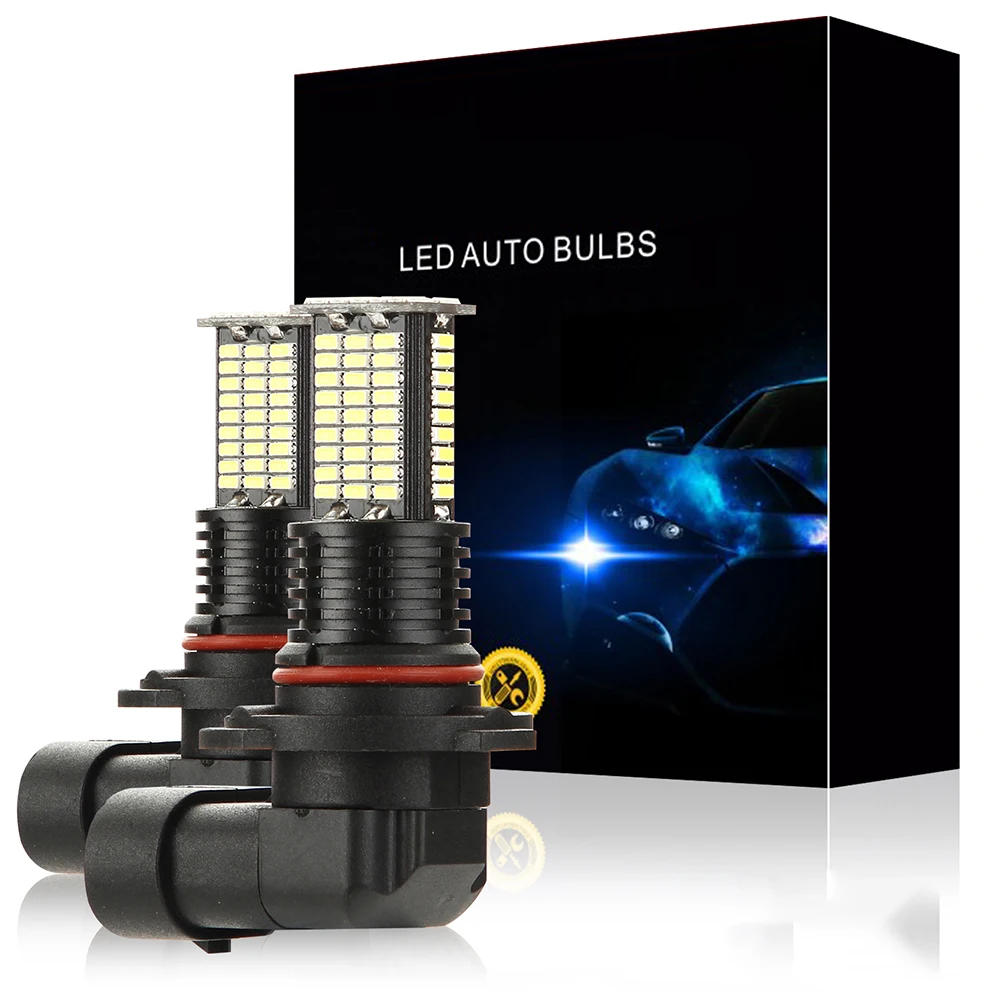 2 шт. 9006/HB4 84SMD 6000K супер яркий Автомобильный светодиодный противотуманный фонарь лампы фары дальнего света для авто carros аксессуары маска камера заднего вида