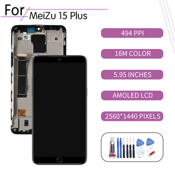 

Original For MEIZU 15th Plus LCD Touch Screen Digitizer Assembly For Meizu 15th Plus Display with Frame Replacement M891Q M891H