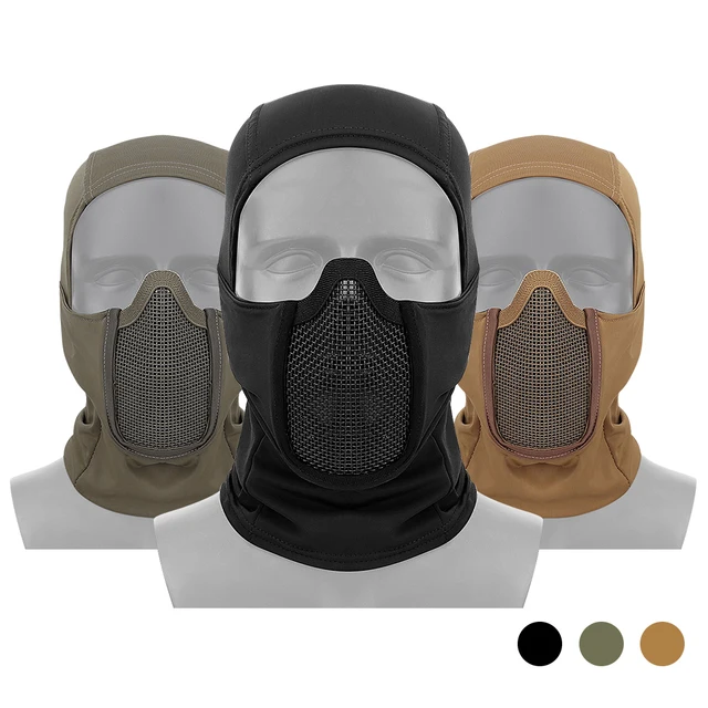US $10.69 Tactical Full Face Steel Mesh Mask Balaclava Hunting Airsoft Paintball Mask CS Game Hunting Cycling