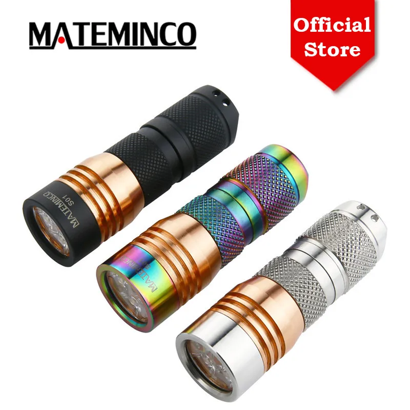 Mateminco S01 4*Cree XPG3/Nichia 219C 2200 Lumens 18350 Mini Tactical LED Flashlight Torch Light